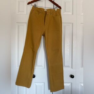 Doen Mustard Yellow Straight-Leg Jeans
